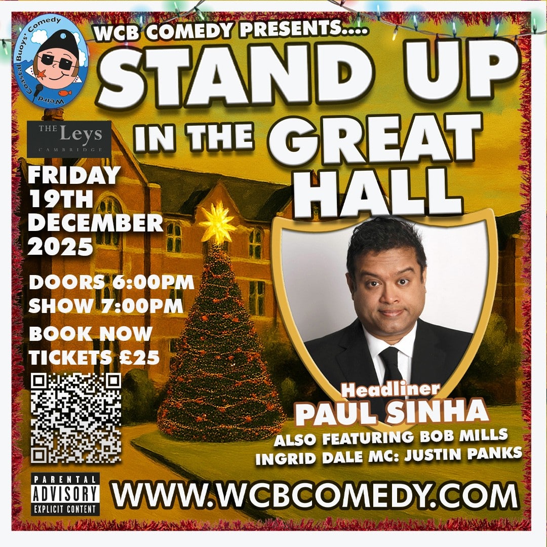 Paul Sinha 19 December The Leys Cambridge